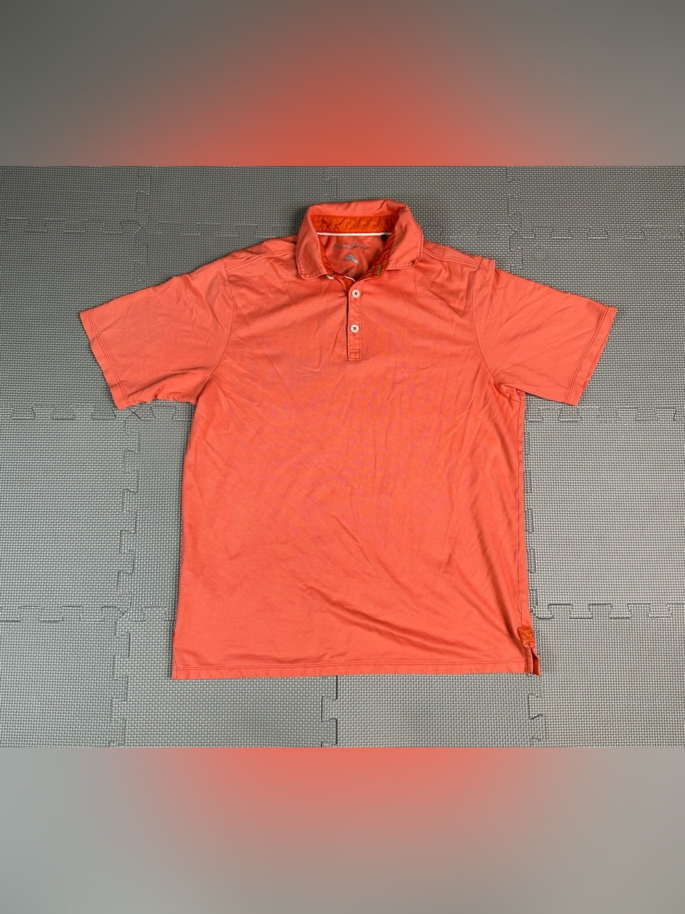 Tommy Bahama Men’s S/P Coral Pink Shirt Sleeve Polo Shirt Golf Casual